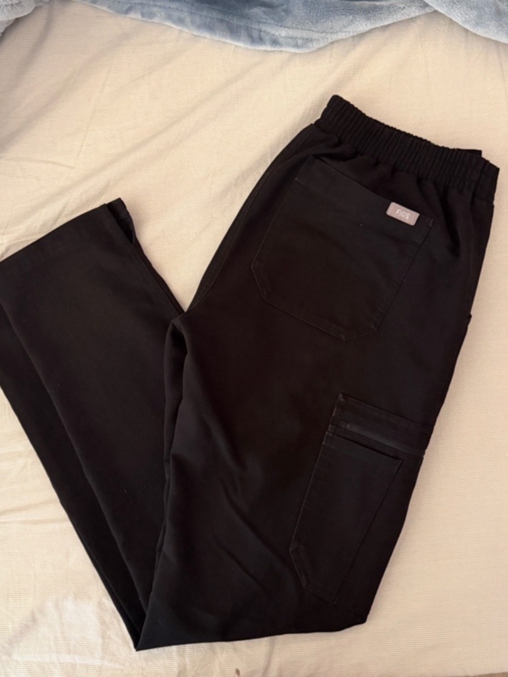 FIGS Technical Collection Black Straight Leg Scrub Pants XS